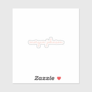 Sticker Monogramme tendance   Nom du script de vidage