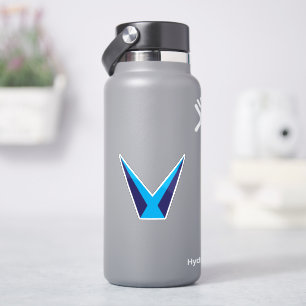 Sticker Monogramme V Lettre Bleue