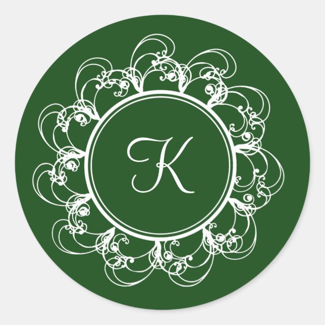 Sticker Monogramme (vert) (Devant)