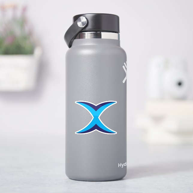 Sticker Monogramme X Lettre Bleue (HydroFlask)