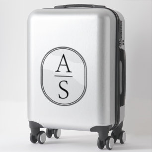 Sticker Monogrammes Initiales Bagages simples modernes