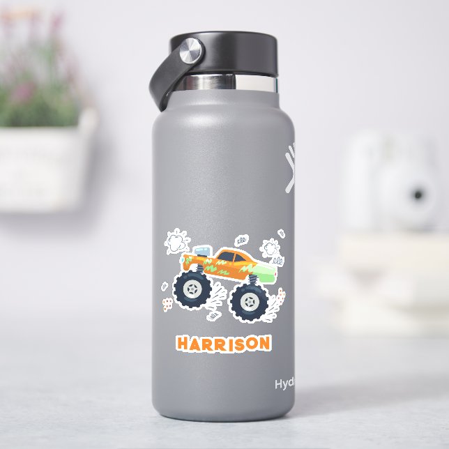 Sticker Monster Car Trucks Nom personnalisé (HydroFlask)