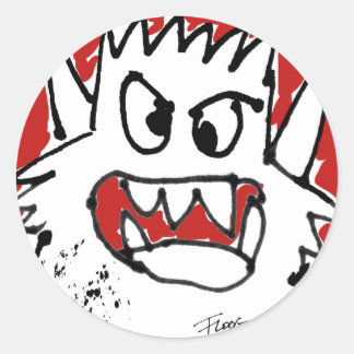 Sticker Monster Cartoon Cranky