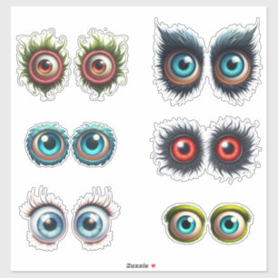 Sticker Monster Eye Set Personnalisé Coupe Vinyl