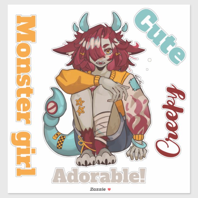 Sticker Monster girl (Feuille)