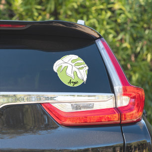 Sticker Monstera Leaf Nom auto Décalage personnalisé