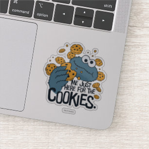 Sticker Monstre de biscuit   je juste ici pour les
