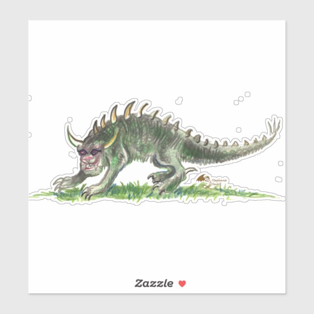 Sticker Monstre de cercueil noir Rheinlander Wisconsin (Feuille)