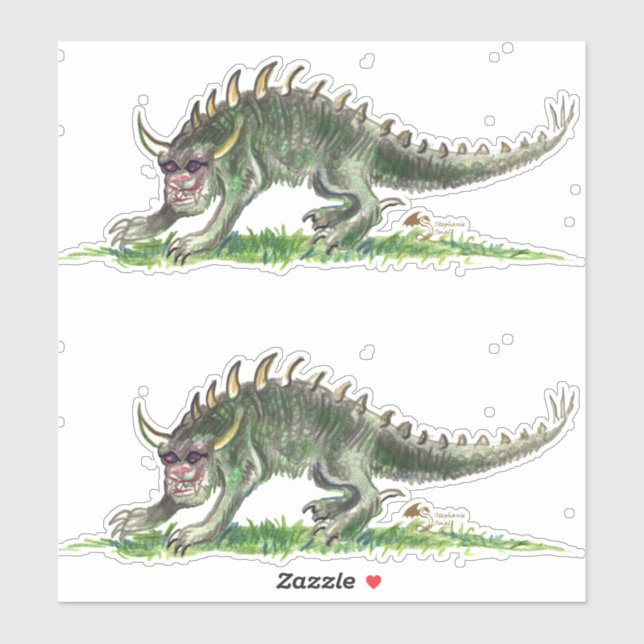 Sticker Monstre de cercueil noir Rheinlander Wisconsin (Feuille)