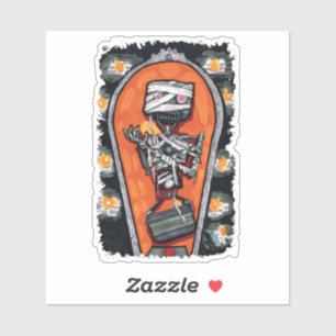 Sticker Monstre de momie robotique