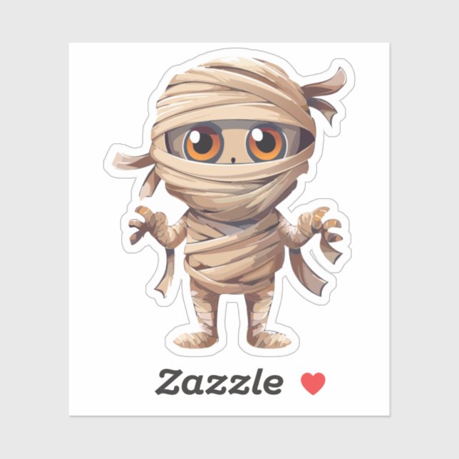 Sticker Monstre ridicule d'Halloween (Feuille)