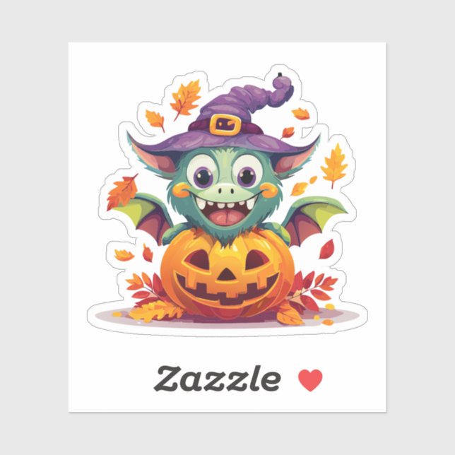 Sticker Monstre Ridicule d'Halloween (Feuille)