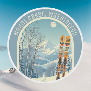 Sticker Mont Baker Washington Cascades ski souvenir 