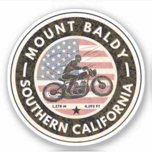 Sticker mont baldy moto, col alpin du Montana