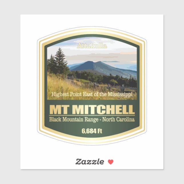 Sticker Mont Mitchell (PF) (Feuille)
