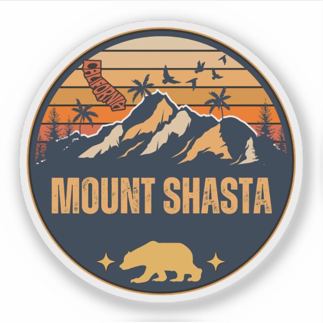 Sticker Mont Shasta, Californie (Devant)