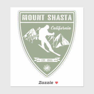 Sticker Mont Ski Shasta Californie