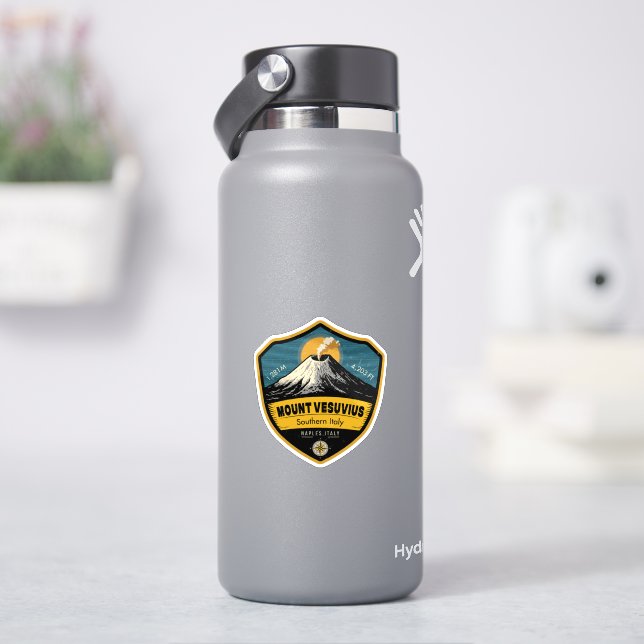 Sticker Mont Vésuve, Naples, Italie (HydroFlask)