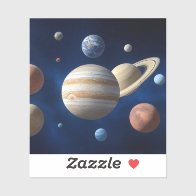 Sticker Montage d'un système solaire (Feuille)