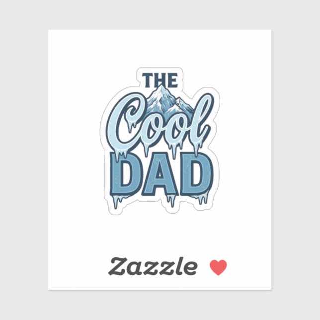 Sticker Montagne Cool Dad Graphisme Vintage_1 (Feuille)