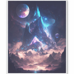 Sticker Montagne De Cristal Imaginaire Paysage