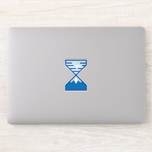 Sticker Montagne de la Nature Moderne Bleue en Forme de Sa