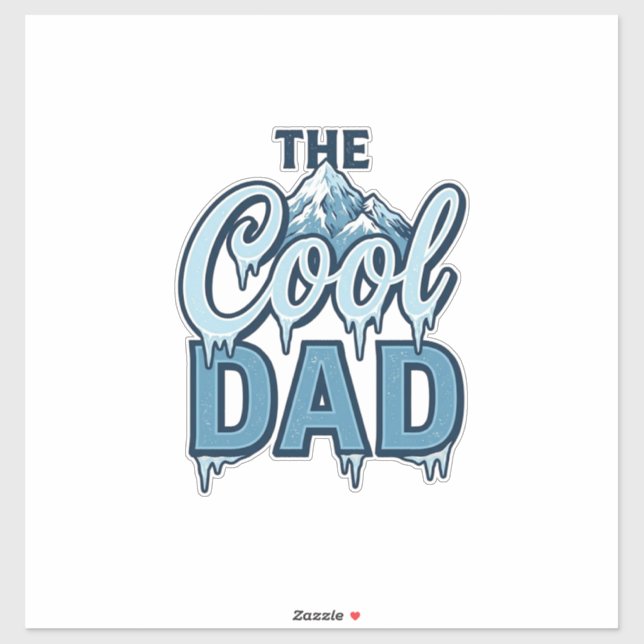 Sticker Montagne de papa cool Graphisme vintage_1 (Feuille)