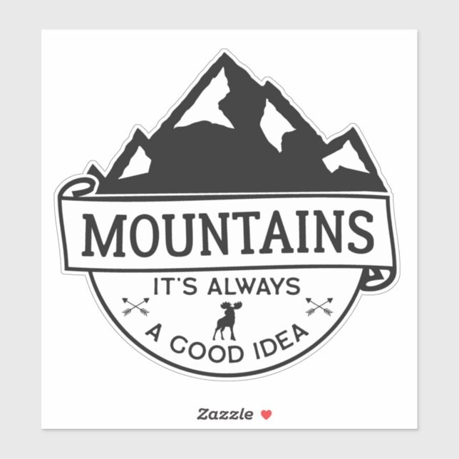 Sticker Montagnes (Feuille)
