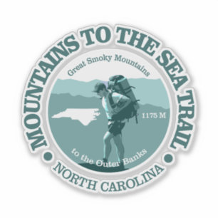 Sticker Montagnes jusqu'au sentier maritime (T)