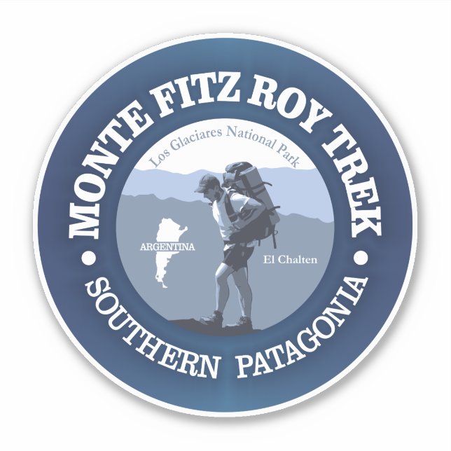 Sticker Monte Fitz Roy Trek (BG) (Devant)