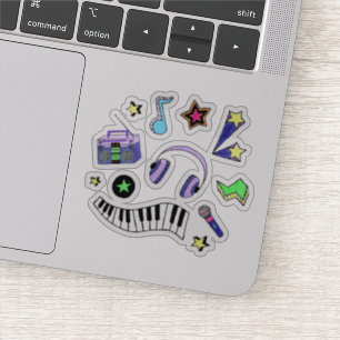 Sticker Montez la musique