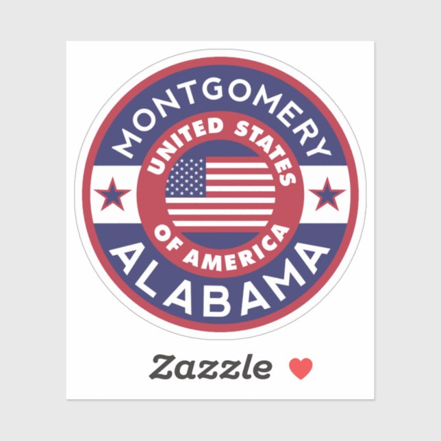 Sticker MONTGOMERY, Alabama (Feuille)