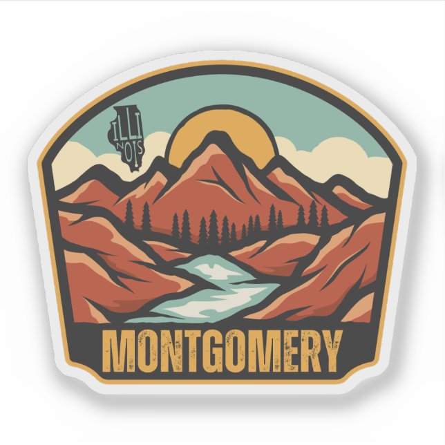 Sticker Montgomery, Illinois  (Devant)