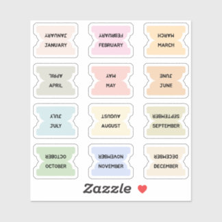 Sticker Monthly Index Tabs Bullet Journal Dividers