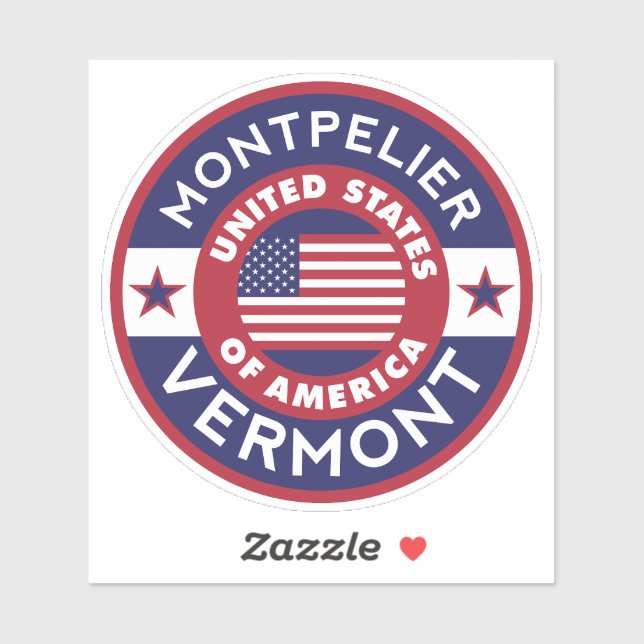 Sticker MONTPELIER, Vermont (Feuille)