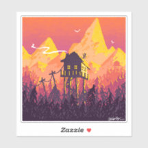 Montre de feu avec coucher de soleil