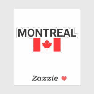 Sticker Montréal Canada Drapeau Canadien Couleur-Claire,mo