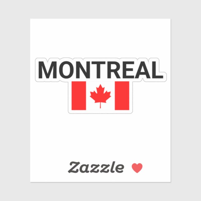 Sticker Montréal Canada Drapeau Canadien Couleur-Claire,mo (Feuille)