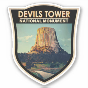 Sticker Monument national de la tour Devils Wyoming Waterc