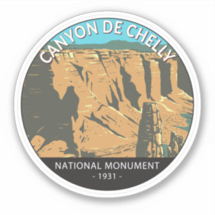 Sticker Monument National du Canyon De Chelly Cercle Vinta