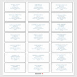 Sticker Moody Ocean Blue Font Adresse du client<br><div class="desc">Cet autocollant d'adresse d'invité couleur bleu marine est parfait pour votre simple mariage de saumons tropicaux. Il est conçu avec des feuilles tropicaux blancs minimalistes et un étonnant arrière - plan bleu-vert foncé.</div>