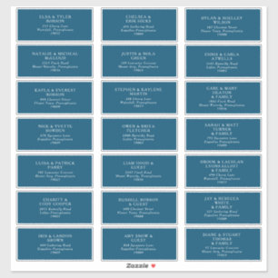 Sticker Moody Ocean Mariage Adresse d'invité