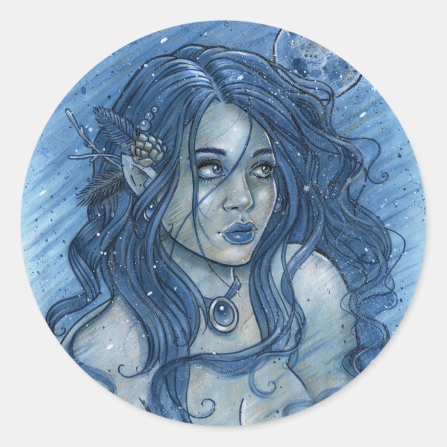 Sticker moon d'hiver (Devant)