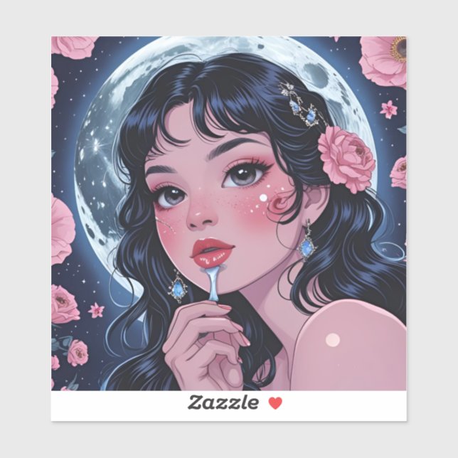 Sticker Moonlit Beauty (Feuille)