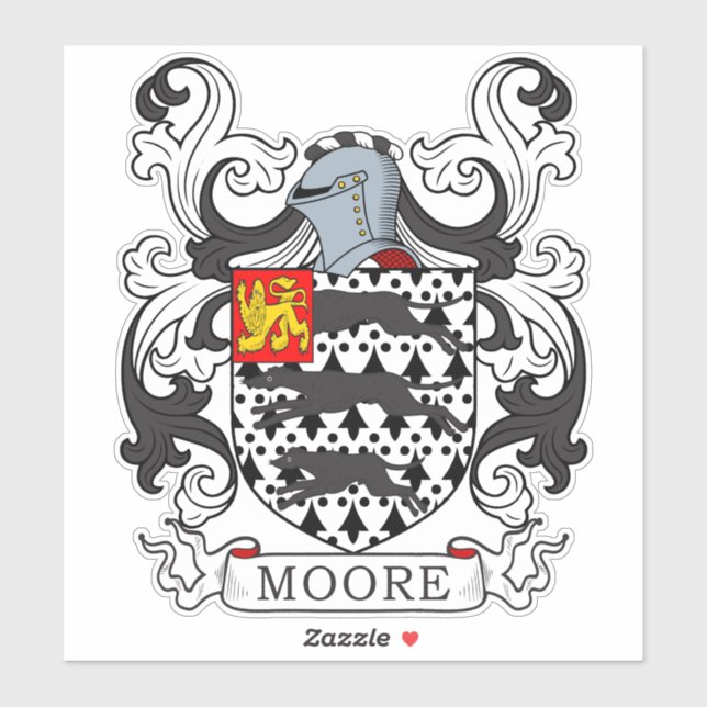 Sticker Moore Family Crest (Feuille)