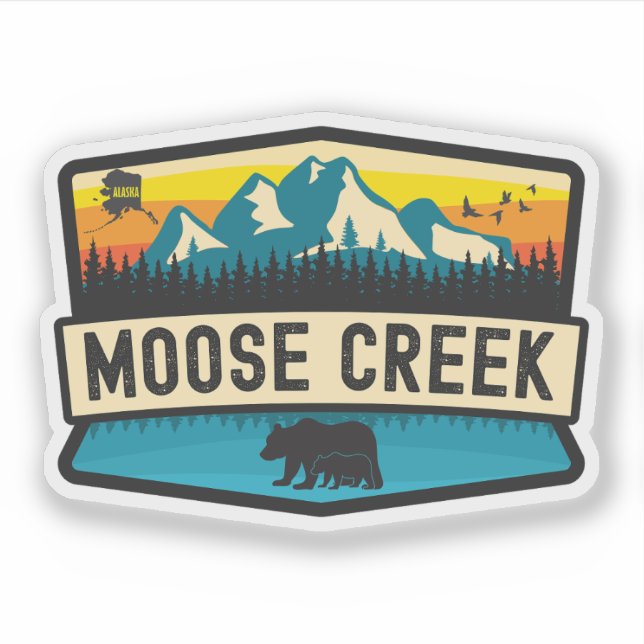 Sticker Moose Creek (Alaska) (Devant)