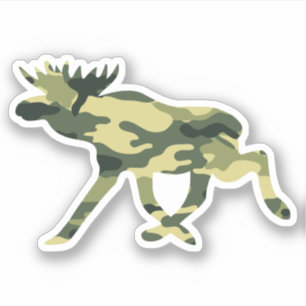 Sticker Moose / Elk Woodland Camouflage / Camo