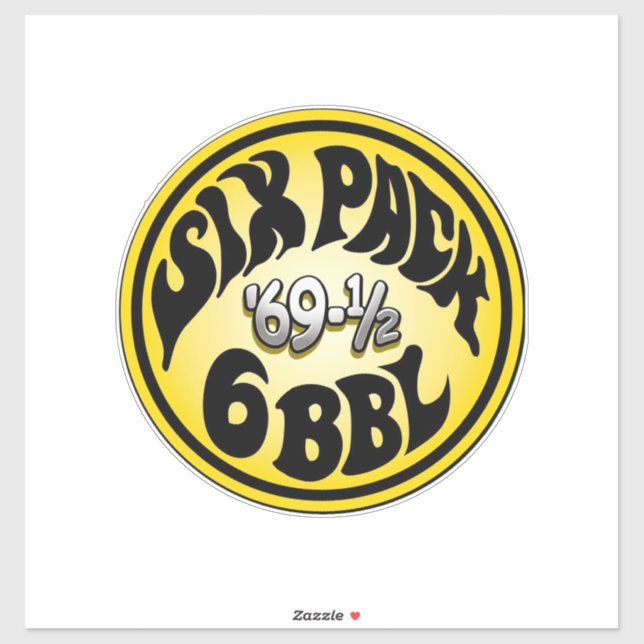 Sticker Mopar - Six Pack - Super Bee - Roadrunner (Feuille)