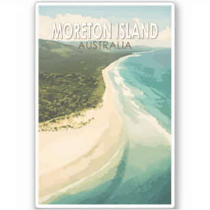 Sticker Moreton Island Australie Travel Art Vintage