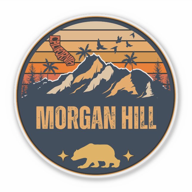 Sticker Morgan Hill, Californie (Devant)